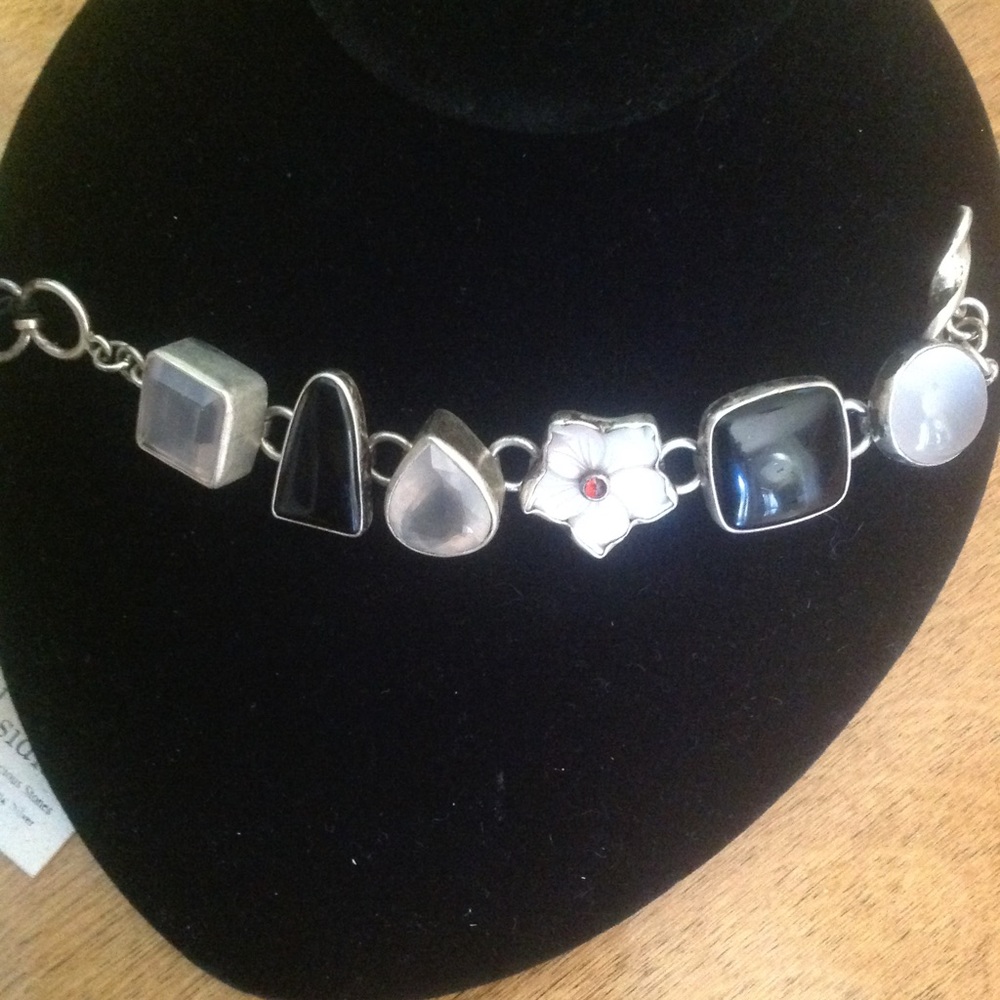 Sterling link multi stone previous